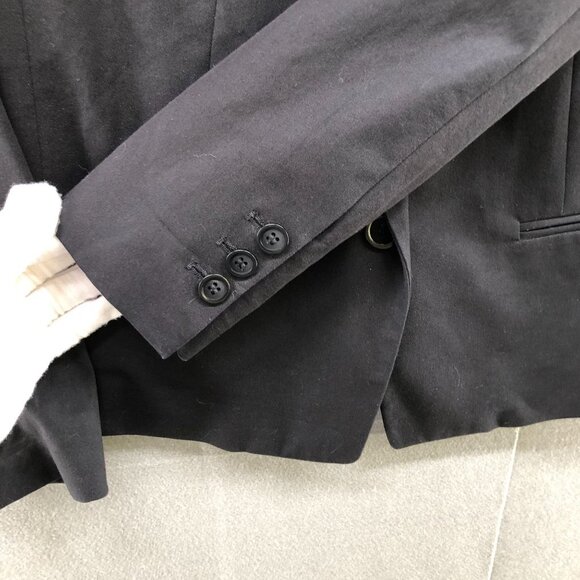 Theory Black Blazer Womens Size 2 Suit Jacket One Button Career Workwear - Picture 5 of 12